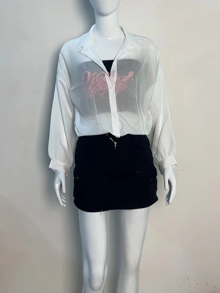 Transparent Long Sleeve Shirt