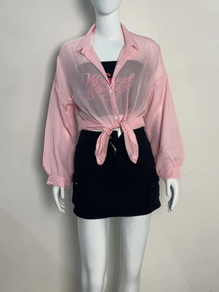 Transparent Long Sleeve Shirt