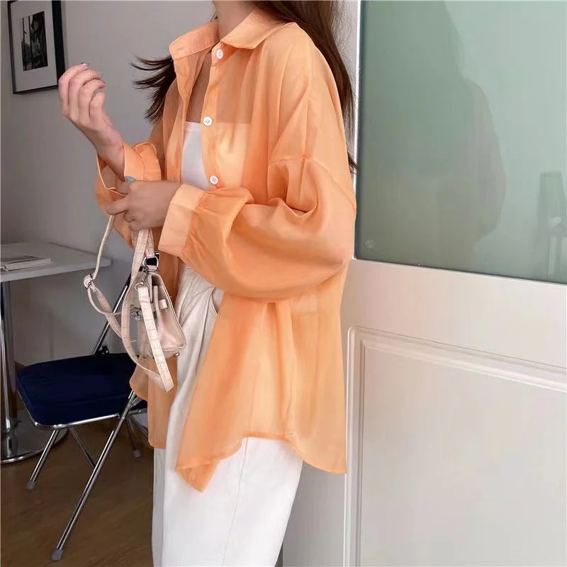 Transparent Long Sleeve Shirt