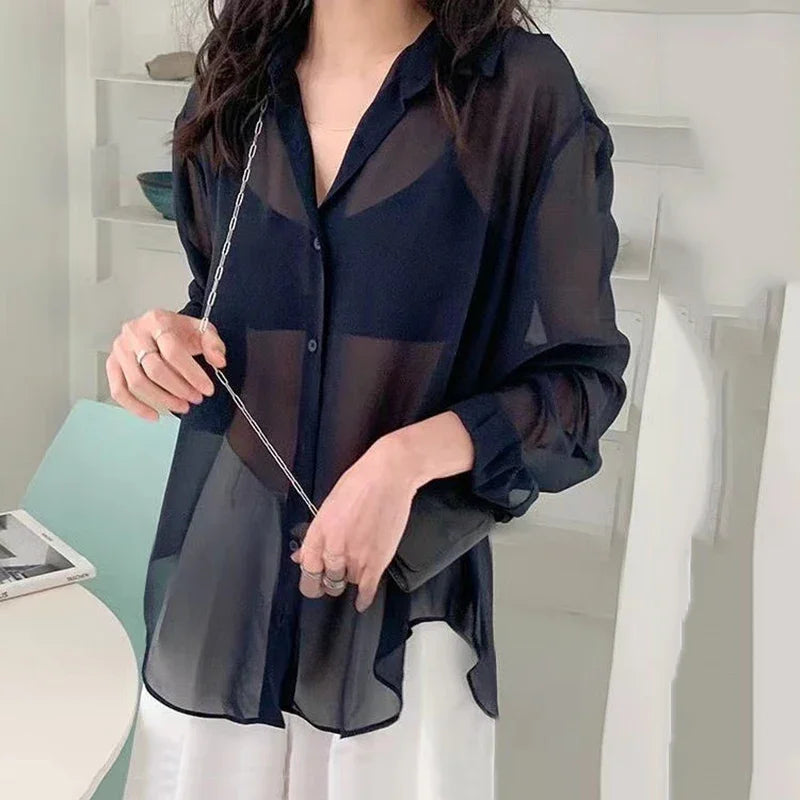 Transparent Long Sleeve Shirt