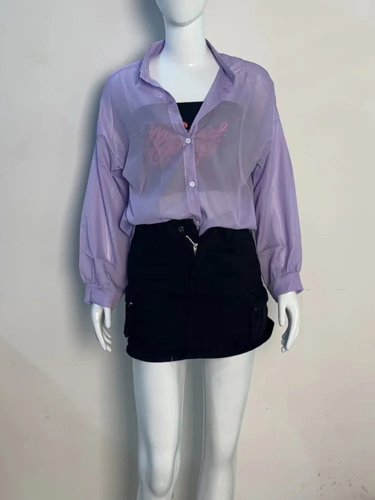 Transparent Long Sleeve Shirt