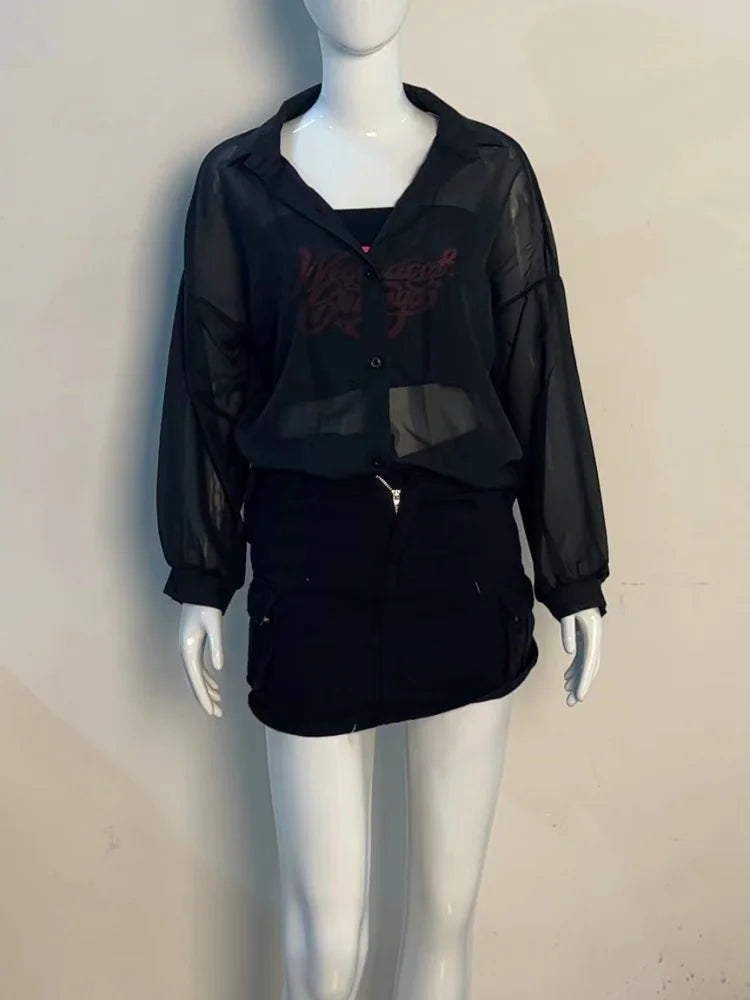 Transparent Long Sleeve Shirt