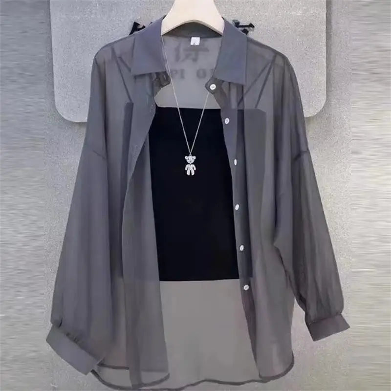 Transparent Long Sleeve Shirt