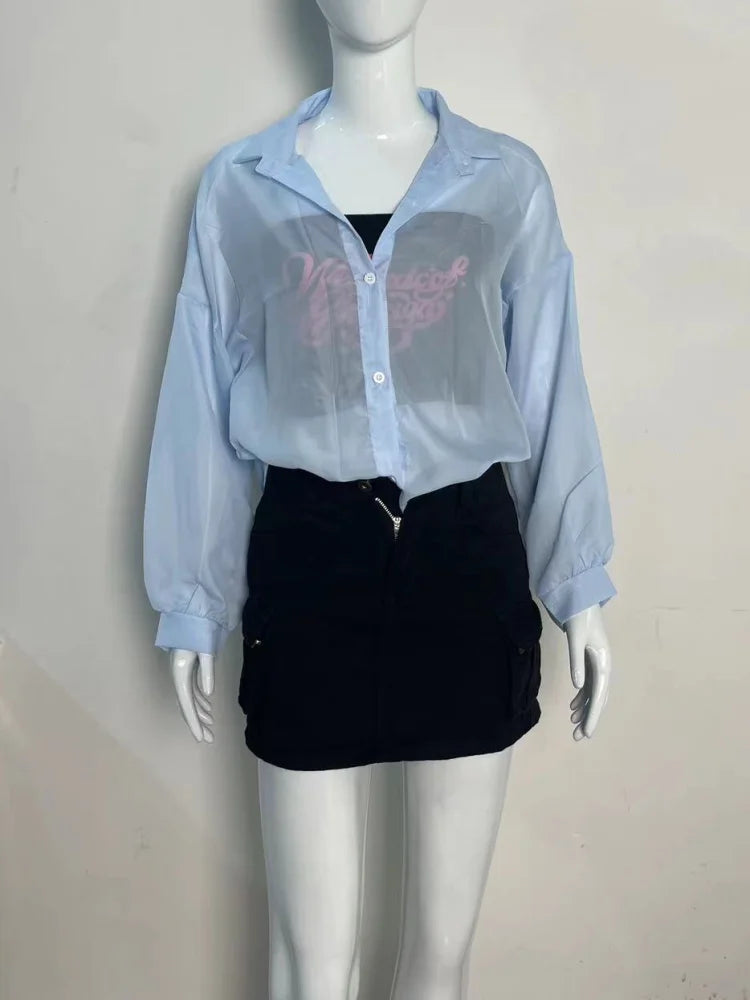 Transparent Long Sleeve Shirt