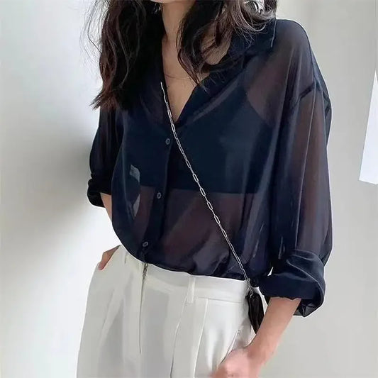 Transparent Long Sleeve Shirt